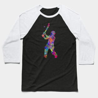 Cricket player watercolor art Baseball T-Shirt